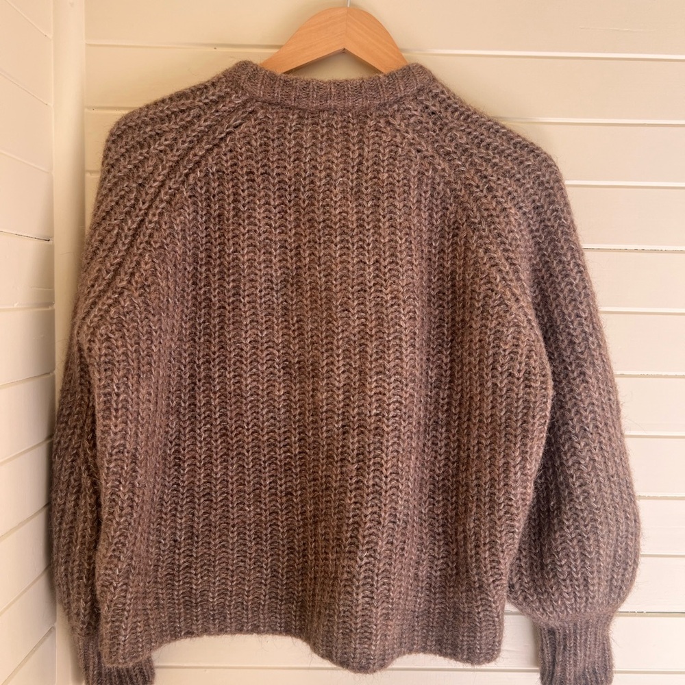 Sezane Emilie Cardigan- Dark Taupe - Picture 5 of 5